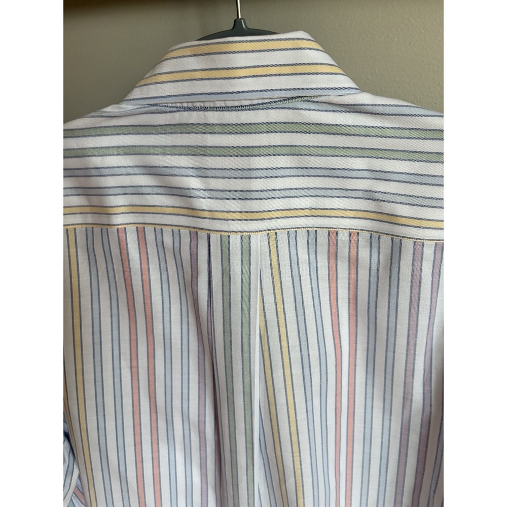 Brooks Brothers  Button Down Shirt Mens  LG pastel stripe 100% cotton Heritage - Picture 11 of 16